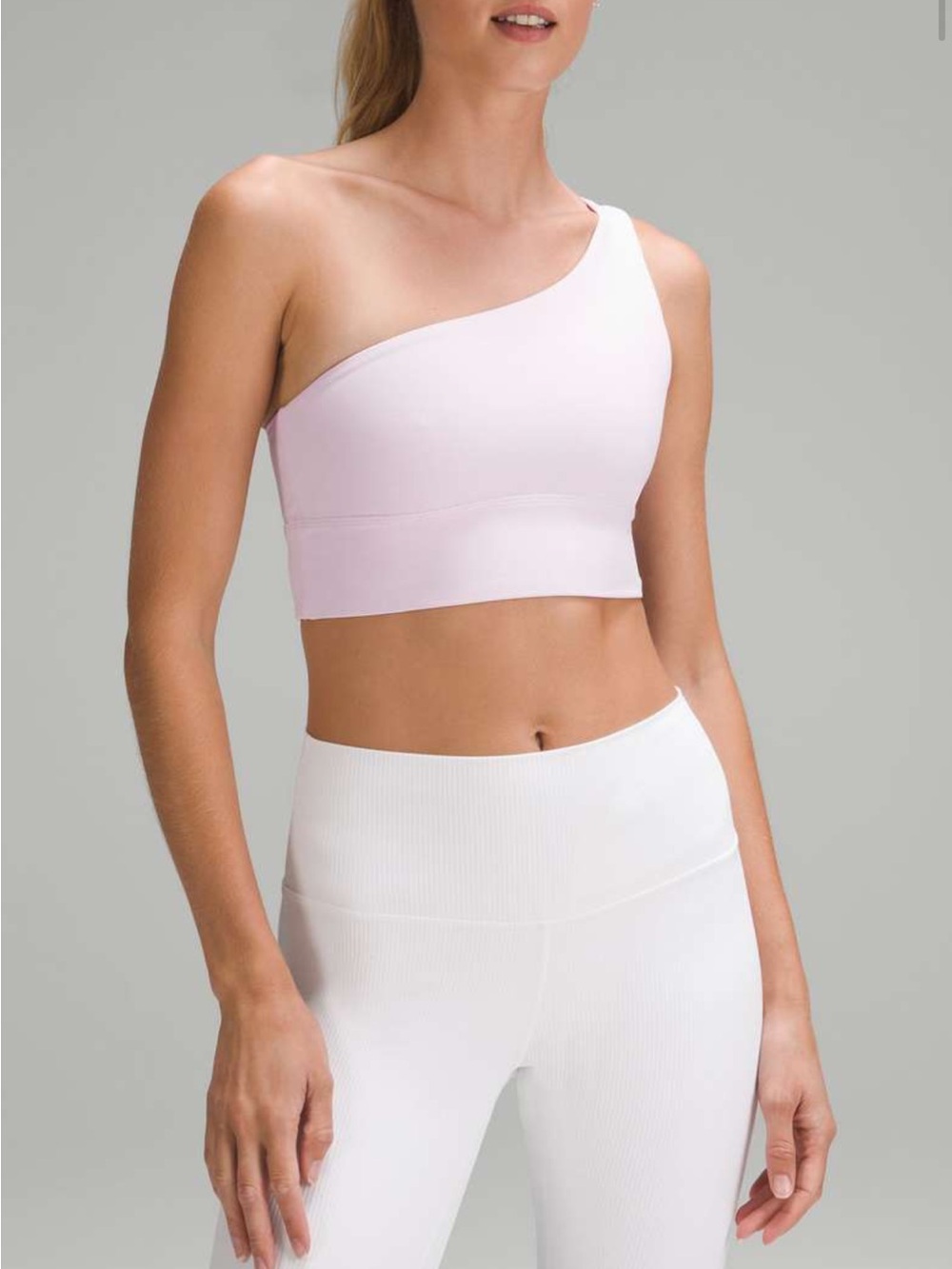 Lululemon Align Asymmetrical Bra *Light Support, A/B Cup Meadowsweet Pink Size 6